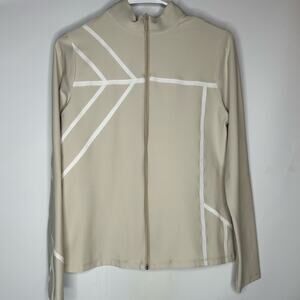 Eliza Audley Tennis Jacket Medium - Cream Full Zip, EUC Women's